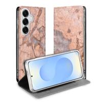 Bookcase Hoesje Samsung Galaxy S26 Marmer Oranje