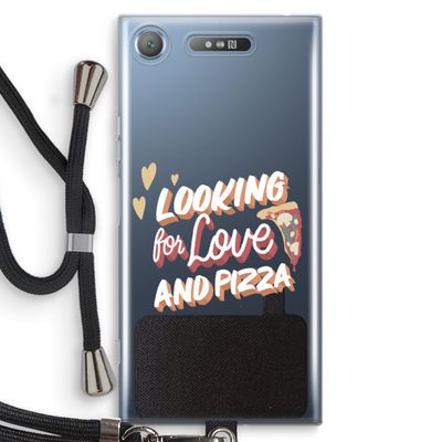Pizza is the answer: Sony Xperia XZ1 Transparant Hoesje met koord