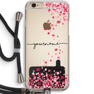Hartjes en kusjes: iPhone 6 / 6S Transparant Hoesje met koord
