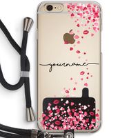 Hartjes en kusjes: iPhone 6 / 6S Transparant Hoesje met koord