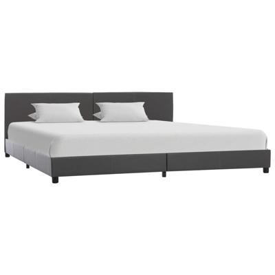 Bedframe kunstleer grijs 180x200 cm