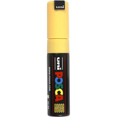 Uni-Posca Posca marker, afm pc-8k, lijndikte 8 mm, breed, straw yellow, 1 stuk