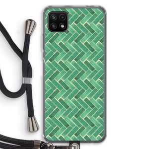 Moroccan tiles 2: Samsung Galaxy A22 5G Transparant Hoesje met koord