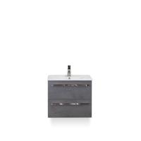 Seville Badmeubelset 60 cm - Beton Antraciet - Keramische Wastafel Wit Enjoy