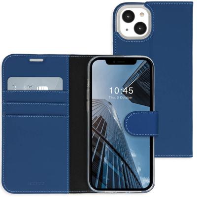 AccezzWallet Case voor Apple iPhone 14 Plus Telefoonhoesje Blauw