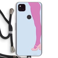 Pink panty: Pixel 4a 5G Transparant Hoesje met koord