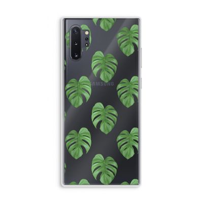 Monstera leaves: Samsung Galaxy Note 10 Plus Transparant Hoesje