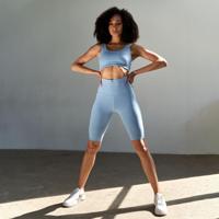 Yoga Shorts - katoen - Lichtblauw , S