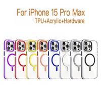 telefoon hoesje Voor iPhone 15 Pro Max Plus iPhone 14 13 12 11 Pro Max Plus Achterkant Transparant Ondersteuning draadloos opladen Schokbestendig TPU Acryl Lightinthebox