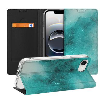 Bookcase voor Apple iPhone 16e Painting Blue Bookcase voor Apple iPhone 16e Painting Blue