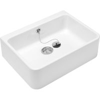 Villeroy & Boch O'novo gootsteen met overloop 59.5x50x20cm ceramic+ wit 632200R1