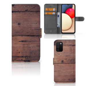 Samsung Galaxy A03s Book Style Case Old Wood