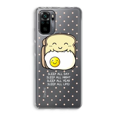 Sleep All Day: Xiaomi Redmi Note 10 Pro Transparant Hoesje