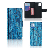 Samsung Galaxy A31 Book Style Case Wood Blue