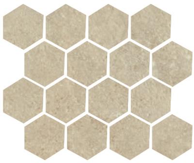 Mozaïektegel Serenissima Promenade 1070682 VLMoz.250X300 Corda 10mm Mat Ret.R10 F:Esagonia