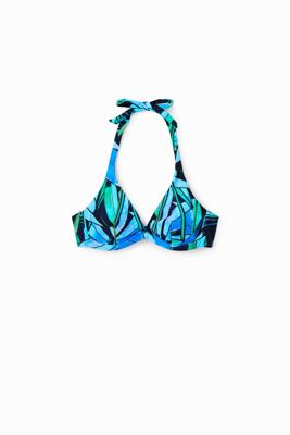 Tropische bikinitop - BLUE - XXL