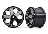 Wheels, all-star 2.8" (black chrome) (nitro rear/ electric front) (2) - thumbnail
