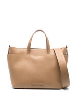 Fabiana Filippi sac cabas en cuir à plaque logo - Marron