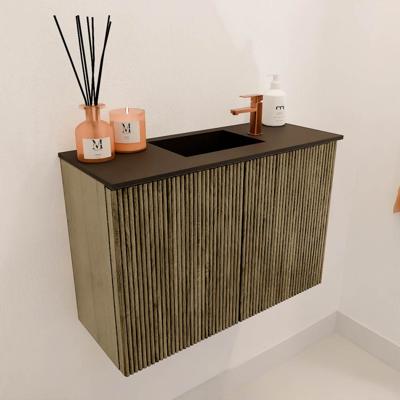 Toiletmeubel Mondiaz Joya | 60 cm | Meubelkleur Dusk | Faye wastafel Urban Midden | 1 kraangat