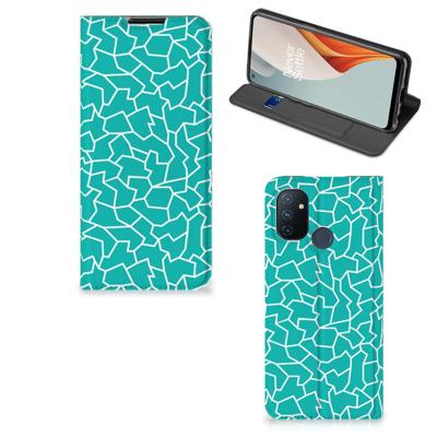 OnePlus Nord N100 | Bookcase | Cracks Blue