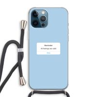 Reminder: iPhone 12 Pro Max Transparant Hoesje met koord