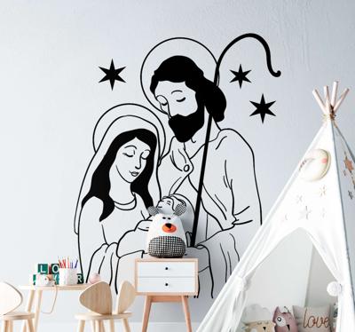 Kerststickers Geboorte van jezus