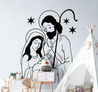 Kerststickers Geboorte van jezus