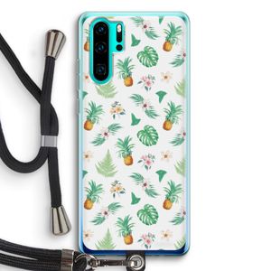 Ananas bladeren: Huawei P30 Pro Transparant Hoesje met koord