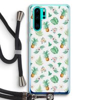Ananas bladeren: Huawei P30 Pro Transparant Hoesje met koord