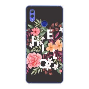 Hello in flowers: Honor Note 10 Transparant Hoesje