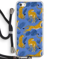 Luipaard: iPhone 5 / 5S / SE Transparant Hoesje met koord