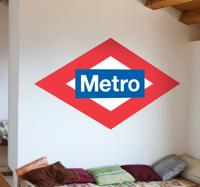 Sticker aangeven bord metro