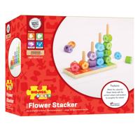 Bigjigs houten stapelspel bloemen, 16dlg. Bigjigs houten stapelspel bloemen, 16dlg.