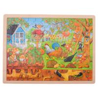Goki houten legpuzzel leven in de tuin