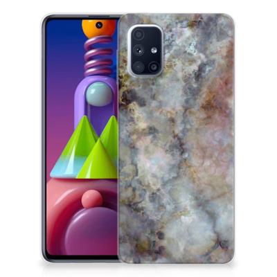 Samsung Galaxy M51 | TPU | Siliconen hoesje | Marmer Grijs