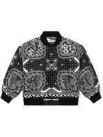 Dolce & Gabbana Kids veste bomber à imprimé bandana - Noir - thumbnail