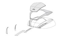 GIVI V47NT / V47NNT Bovenschaal, Onderschaal & deksel voor koffers op de moto, ZV47CNTM