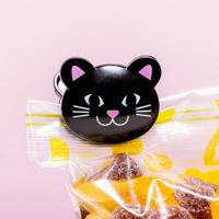 Kat bag clips (set van 6) - Zwart