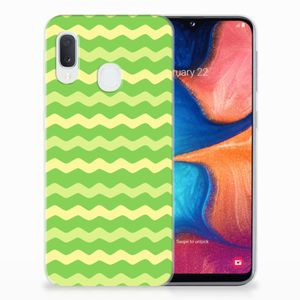 Samsung Galaxy A20e TPU bumper Waves Green