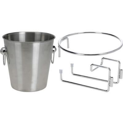 Excellent Houseware ijsemmer - 3L - RVS - 22 x 22 cm - inclusief houder