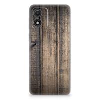 Motorola Moto E13 | Bumper Hoesje | Steigerhout