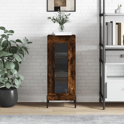 Dressoir 34,5x34x90 cm bewerkt hout gerookt eiken
