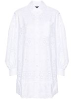 Simone Rocha robe-chemise en broderie anglaise - Blanc - thumbnail