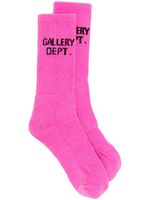 GALLERY DEPT. chaussettes à logo en intarsia - Rose