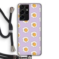 Bacon to my eggs #1: Samsung Galaxy S21 Ultra Transparant Hoesje met koord