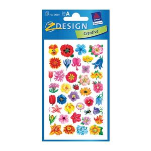 Bloemen deco kinder/hobby stickers 3x vellen   -
