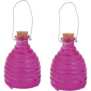 2x Wespenvangers roze 14 cm