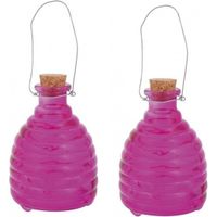 2x Wespenvangers roze 14 cm