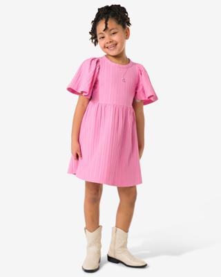 HEMA Kinderjurk A-lijn rib roze (roze)