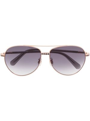 Swarovski Eyewear lunettes de soleil à monture aviateur - Or